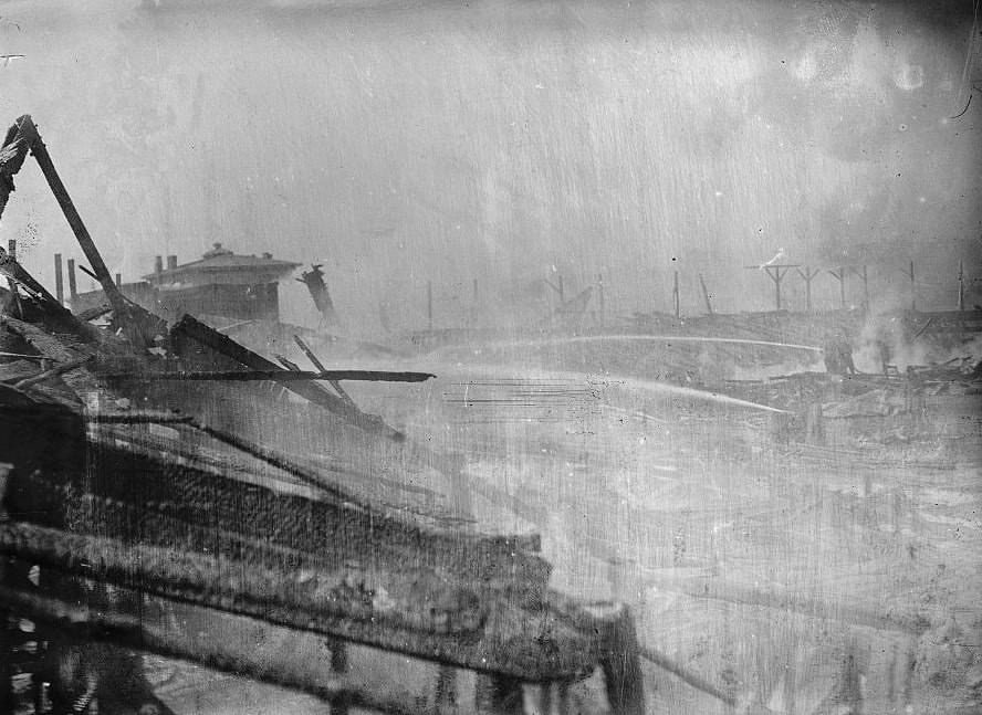 Plumbers at work on the drain pipes at Washington’s Griffith Stadium start a fire that burns down the grandstand