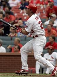 St. Louis Cardinals pitcher Rick Ankiel makes his first appearance since the 2000 playoffs 