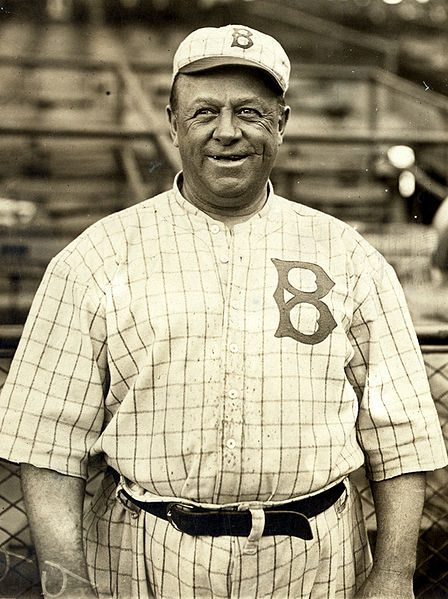 Brooklyn manager Wilbert Robinson brags that he could catch a ball dropped from an airplane at spring training